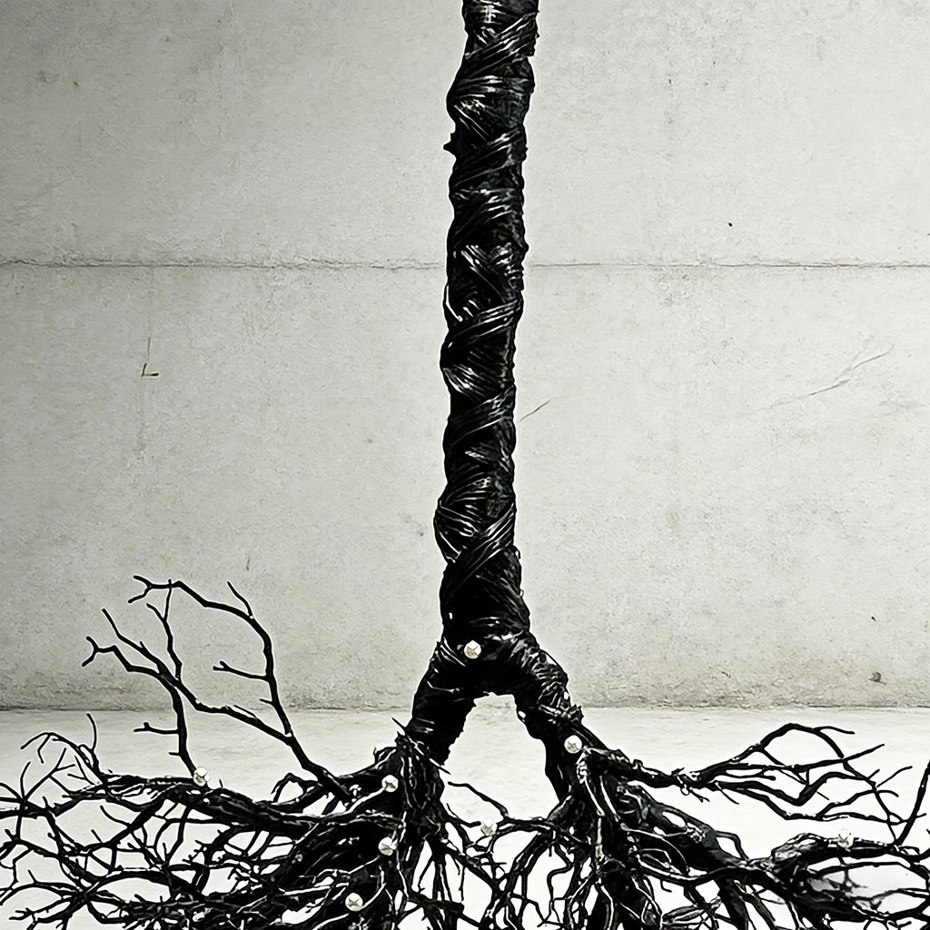 Handmade Preserved Wood Branch Hanging Art Piece, Hotel Lobby Decor