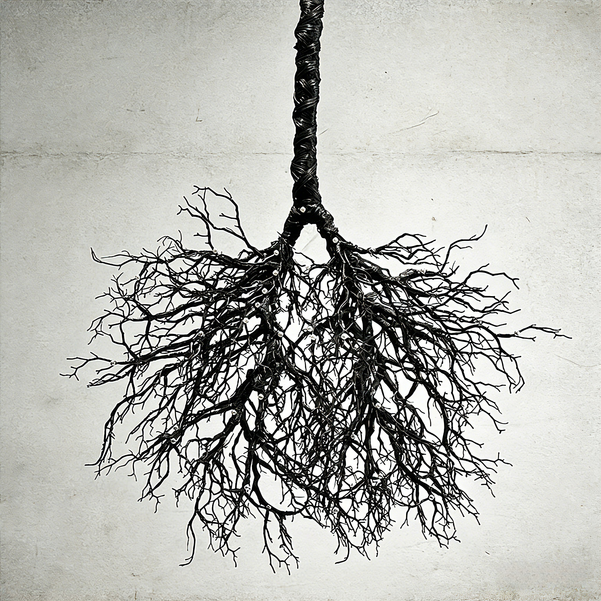 Handmade Preserved Wood Branch Hanging Art Piece, Hotel Lobby Decor